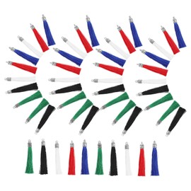 TEHAUX 50Pcs Keychain Tassels DIY Decorative Charms for Handbag Backpack Metal Tassel Accessories for Earrings Necklaces Crafts Vibrant Handmade Craft Supplies