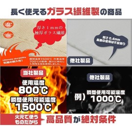 Yosugi Extra Thick, Professional Quality Fireproof Sheet, Fire Retardant Sheet, Sputtering Sheet, Welding Sheet, Flame Retardant Sheet, Instant Fire Retardant Temperature of 312°F (1,500°C), Welding,