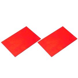 MECCANIXITY 2 Pcs Stained Glass Sheet Mosaic Tile 7.9 Inch x 5.9 Inch Red Stained Glass Sheets for Crafts DIY Art Project