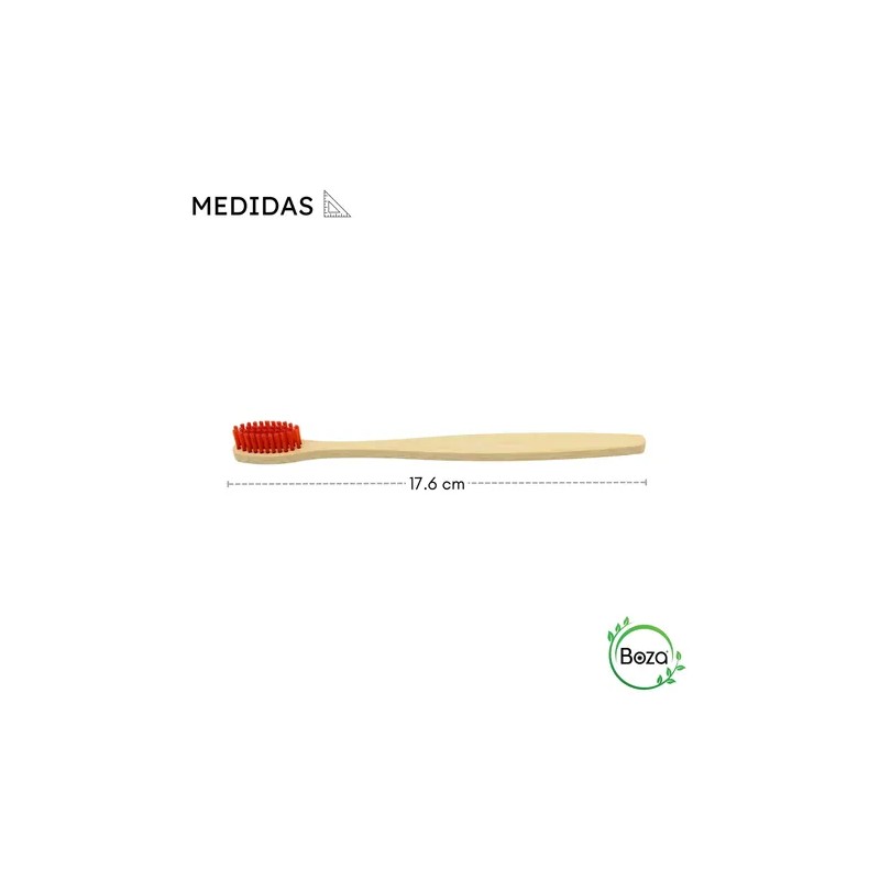 Paquete 100 Cepillo Dientes Bambú Adulto Biodegradable Media