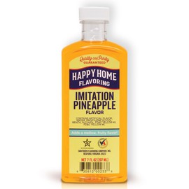 Happy Home Imitation Pineapple Flavoring, Certified Kosher, 7 oz.