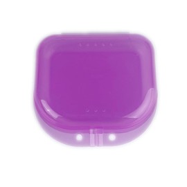 LEAUNGYOO 歯科用義歯矯正用リテーナーボックス口トレ 穴付き入れ歯ケ ース 入れ歯収納ボックス 義歯 収納 ケース 持ち運びやすい 矯正ケース 穴あきで通気性 アライナーケース メンテナンス簡単 (パープル)