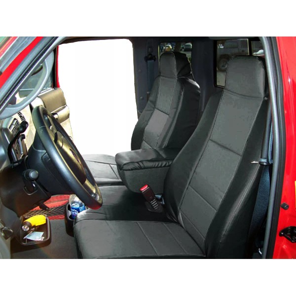 IGGEE FORD RANGER 2010-11 BLACK/CHARCOAL VINYL CUSTOM FIT FRONT SEAT