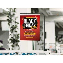 Exhivit Porta Letrero Anuncio Pescante, Porta Cartel Exhibidor 6 Pzs