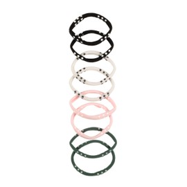 Goody Sport Ouchless Seamless Hair Elastics, 8 Ct, 4 Assorted Colors, Sport-Level Silicone Grip for Active Lifestyles, Damage-Free Wear Ties, Styling Accessories for Women & Men, All Hair Types