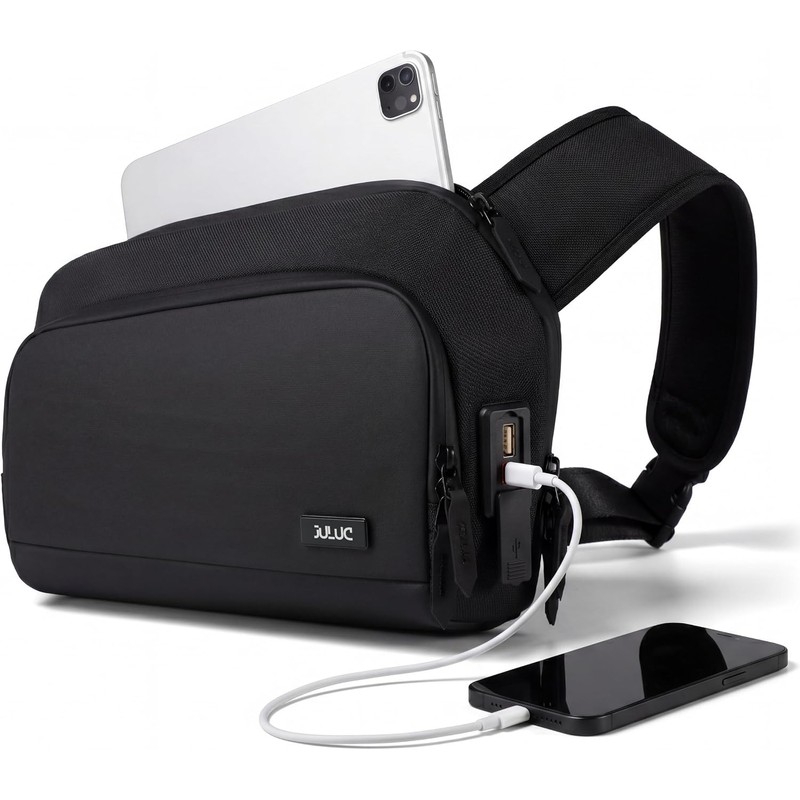 Bandolera Impermeable con USB y Antirrobo Juluc JLBA01 – Compacta