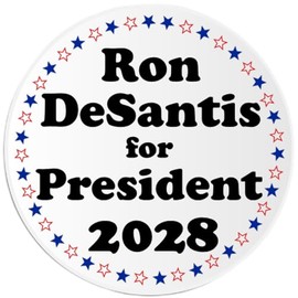 Ron Desantis for President 2028-3 Pack Circle Stickers 3 Inch - USA Election Republican Conservative Vote Support Red White Blue