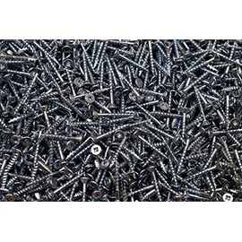 (1000) Square Drive Flat Head 8 x 1-1/4 Type 17 Wood Screws Zinc Plated #8