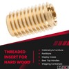 E-Z LOK Brass Wood-Threaded Insert, 3/8-16, 1.00" Length, Pack of