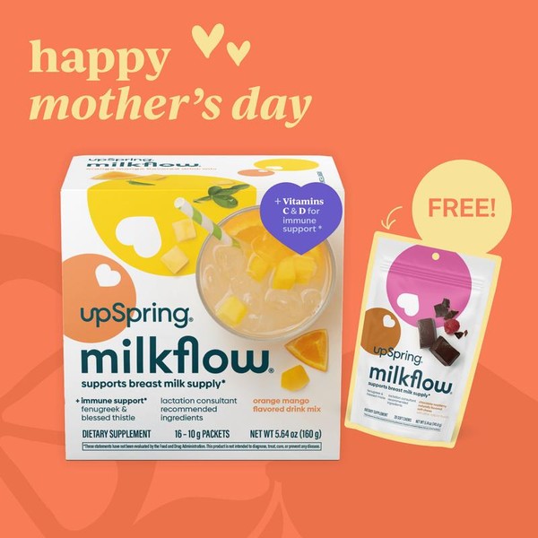 Milkflow® + Immune Support Drink Mix – Orange Mango Flavor