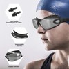 Swim Cap Goggles Set Electroplated UV Protection Swimming Accessories with