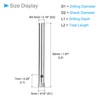 CoCud Diamond Hole Saws Drill Bits, 5mm / 3/16" Drilling
