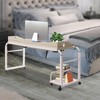 KOLHGNSE Overbed Table Adjustable Height Width, Rolling Computer Desk, Large