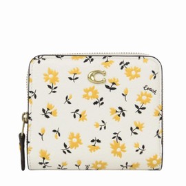 Coach CR555 B4V9P Women's Wallet, Mini Wallet (Brass x Chalk Multi, 2), Multicolored