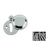 Carlisle Brass Victorian Keyhole Covered Escutcheon Cover 32mm - Polished Chrome