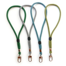 trage.band® Short Adjustable Wrist Strap with Carabiner Hook 4 Patterned Colours