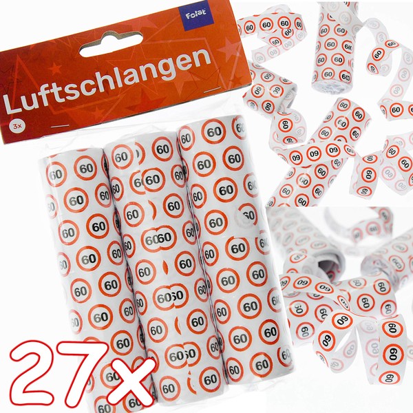 Carpeta 27 Streamers * 60th Birthday * as Decoration for