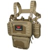 YAKEDA Tactical Chest Mini Rig Vest/Training Mini Rig Adjustable &