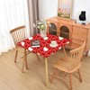 Amonsa Spring Red Heart Fitted Tablecloth with Elastic for 34x34