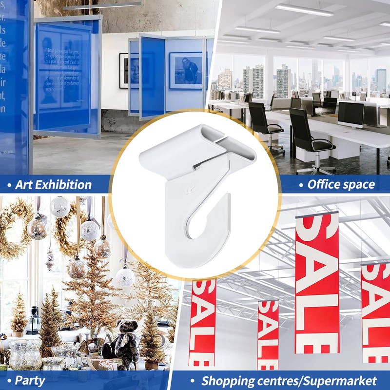 30 Pairs Drop Ceiling Hooks for Hanging,Suspended Track Ceiling Hanging