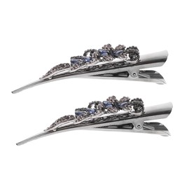 Mikinona Elegant Hair Accessories Set 2pcs Rhinestone Barrettes Fashion Hair Clips for Women Girls Wedding