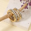 BOMAIL 14K Gold Plated Interlocked Stackable Rings for Women -