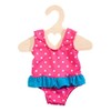 Heless 2886 - Badeanzug für Puppen, pink mit weißen Pünktchen,