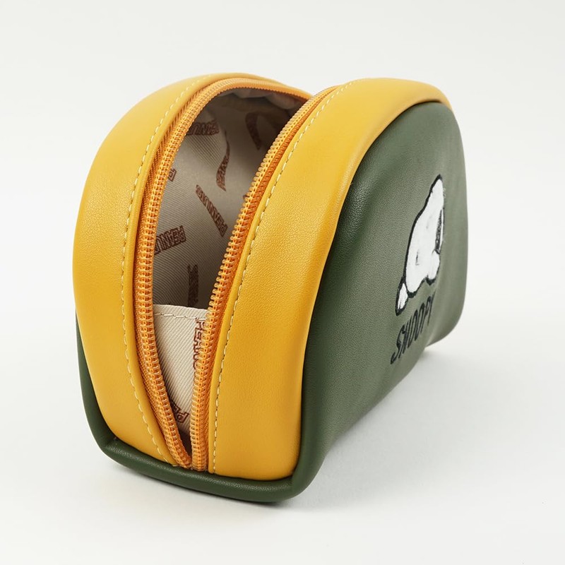e-mono Snoopy Cosmetic Pouch, Large Capacity, Small Storage, Zipper, Cute,