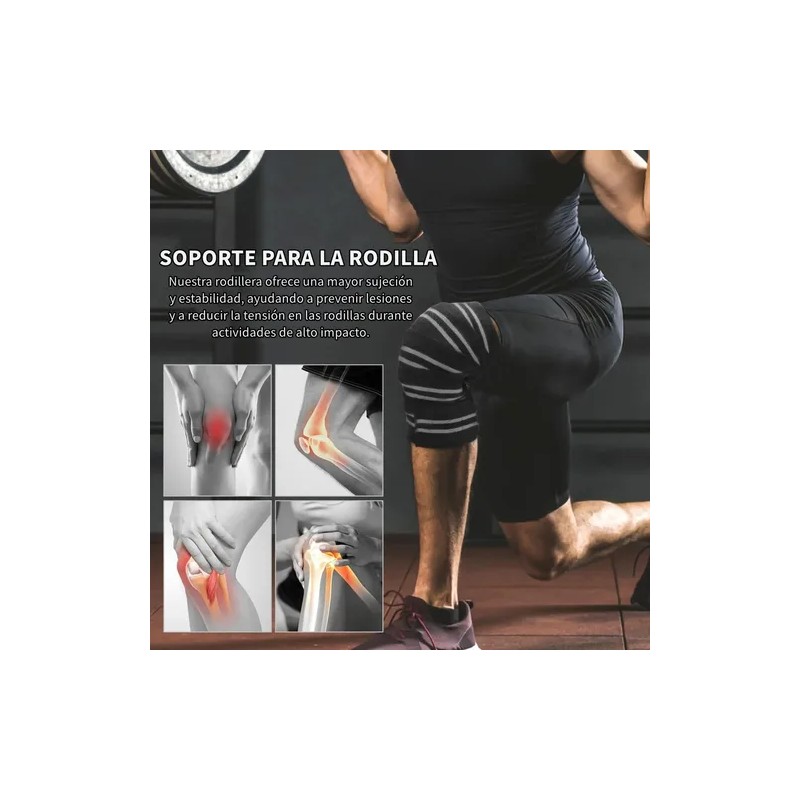 2pcs Rodilla Deportivas Vendas Compresion Gym Knee Wraps