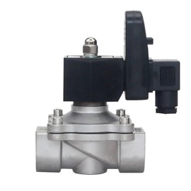JVOZBZMWZ Normally Closed Electric Solenoid Valve with Timer Stainless Steel Internal Thread 1/2" 3/4" 1" 2" Switch Water Valve 220V 24V(VITON-SEAL-220VAC)