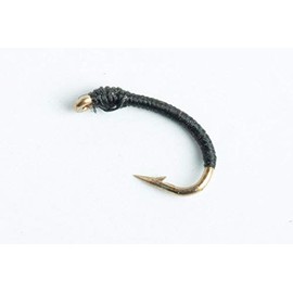 Bling Midge Nymph Fly, 6-Pack (Black, 20)