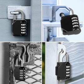 Combination-Lock 4 Digit Outdoor Waterproof Padlock,Gate,Locker,Hasp Number Lock - Enhanced Security with 10,000 Unique Code Options