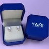 YAMI Pearl Earrings for Women, Pink Heart Zircon with 925