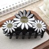 White Daisy Hair Claws Non Slip Medium Thick Hair Claws