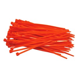 Pack of 1000 Cable Ties Orange 100 mm x 2.5 mm Craftsman Quality Cable Ties Short 8.1 kg Tensile Force