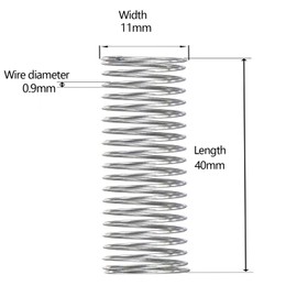 MACHSWON Compressed Spring for Home, Machinery, Industrial, Screen Doors, Lawn Mowers, Stainless Steel Compressed Spring 11mm OD 0.9mm Wire Size 40mm Free Length, 20pcs