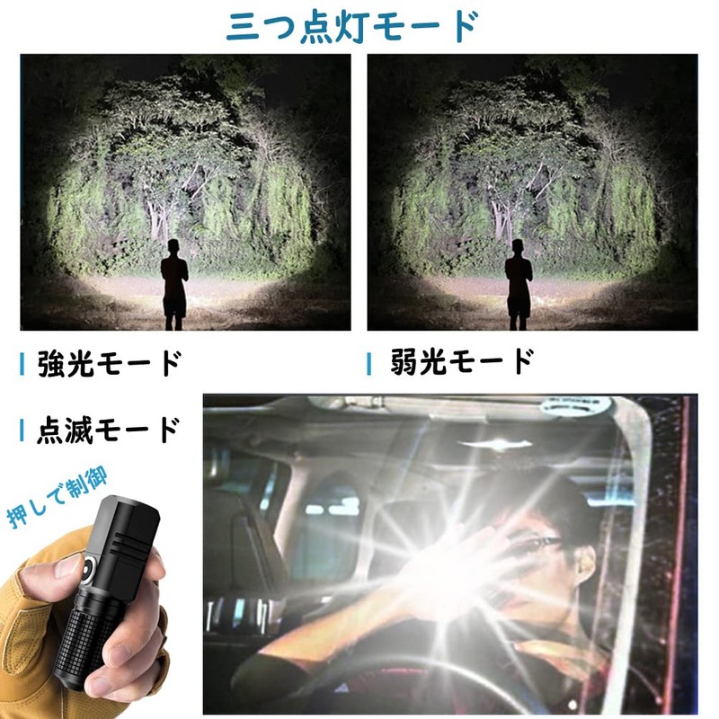 LED Flashlight, Handy Light, High Brightness, Mini Light, Disaster Prevention,