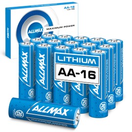 Allmax AA Lithium Batteries (16 Count) – Longest Lasting, Leakproof, 20-Year Shelf Life, Ultimate Performance, Perfect for Blink Security Cameras (1.5V)