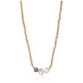 Atelier Mon Gold-Plated Pyrite/CZ/Pearl Necklace