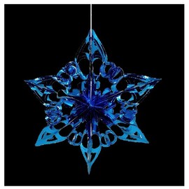 Simply Products 40cm Star Foil Garland - Christmas Hanging Decoration Wall Ceiling Xmas Deco (Turquoise)
