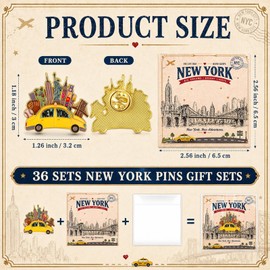 Highergo 36 Sets Souvenirs Gifts Bulk Pins, New York