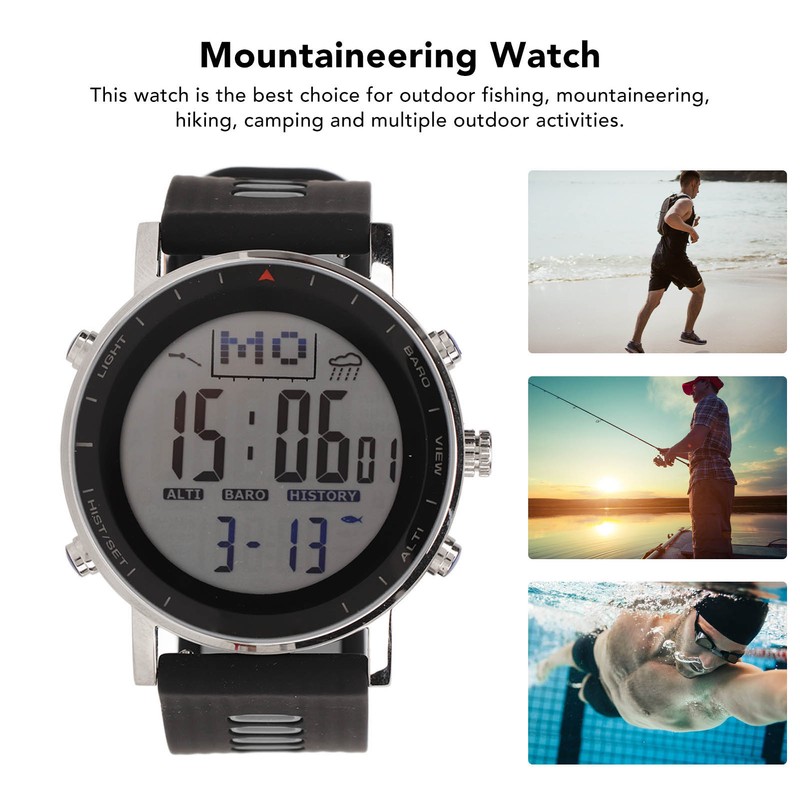 Fishing Watch Altimeter Barometer Thermometer Waterproof Multifunctional Outdoor Sports Watch