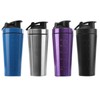 Large-Capacity Shaker Insulated Stainless Steel Water Bottle with Metal Whisk,