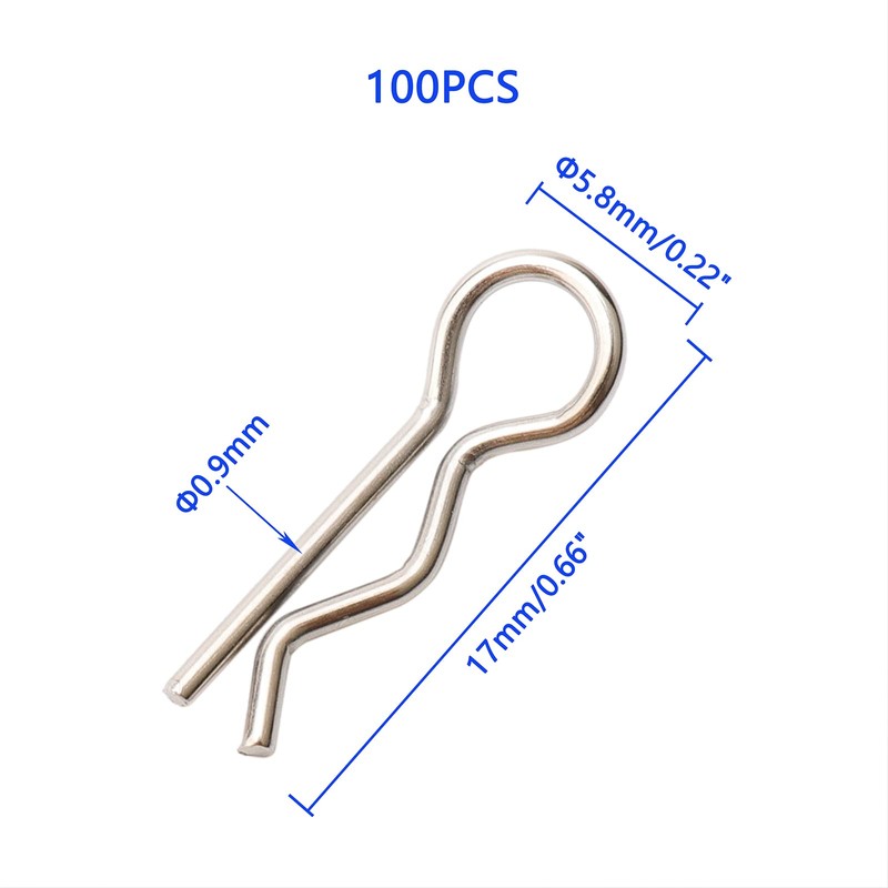 Rchobbytop 100PCS/Pack Body Clips Universal Shell Fixing R Pins for
