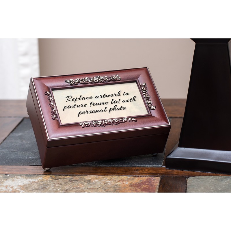 Cottage Garden in Memory Always with Us Rosewood Finish Embossed