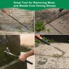 49.2” Long Handle Crack Weeder, 3 Adjustable Length Crevice Weeding
