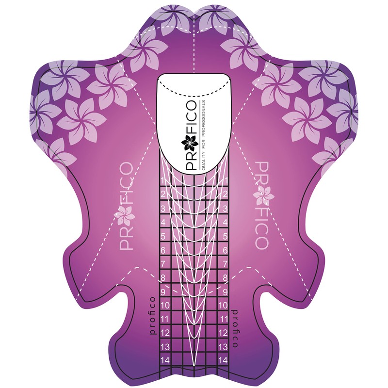 PROFICO Nail stencils (100pcs, Violet Harmony (Paper))