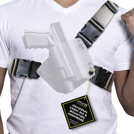 HolsterBuilder Universal Chest Rig & Mounting Hardware - Underarm Shoulder & Waist Holsters for Concealed Carry - Adjustable Pistol Chest Holster Harness, Gun Holster Not Included
