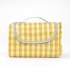 Vivid Check Waterproof Mat Portable Picnic Mat yellow