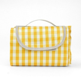 Vivid Check Waterproof Mat Portable Picnic Mat yellow